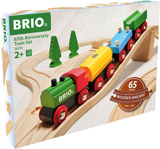 Brio Toys Anniversary Σετ με Τρενάκι από Ξύλο για 3+ Ετών