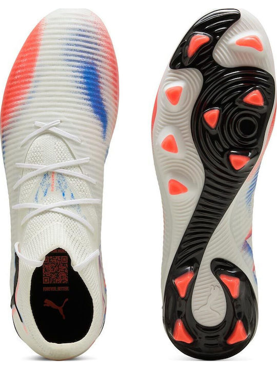PUMA Future 8 Pro Ποδοσφαιρικά Παπούτσια με Τάπες FG/AG Λευκά PUMA Future 8 Pro Ποδοσφαιρικά Παπούτσια με Τάπες FG/AG Λευκά