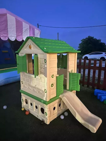 Kids Playhouse with Slide 106x170x160cm