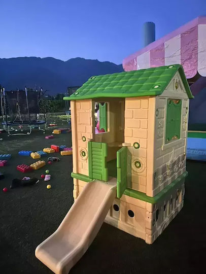 Kids Playhouse with Slide 106x170x160cm