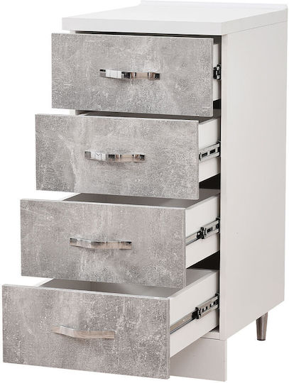 Kitchen Floor Drawer Unit Cement Grey 40x50x85cm