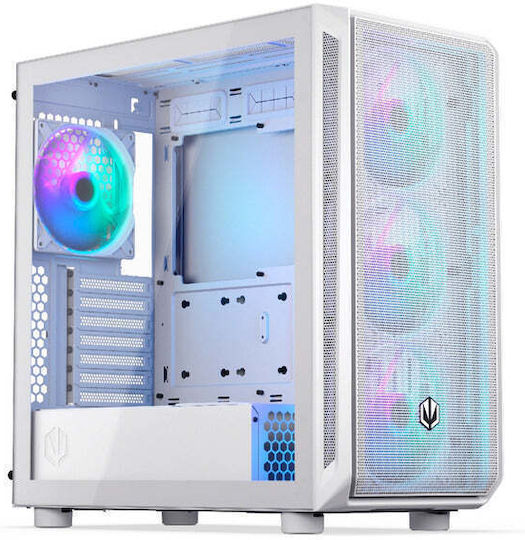 Endorfy Arx 700 ARGB Gaming Midi Tower Computer Case with Side Window White