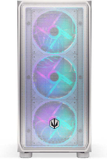 Endorfy Arx 700 ARGB Gaming Midi Tower Computer Case with Side Window White