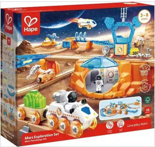 Hape Set cu Trenuleț din Lemn cu Sunet pentru 3++ Ani