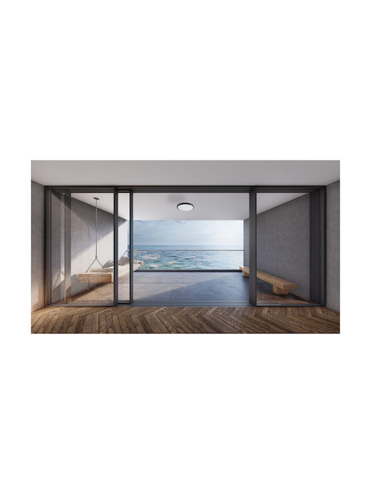Inlight Outdoor Ceiling Flush Mount with Integrated LED in Black Color 80300340