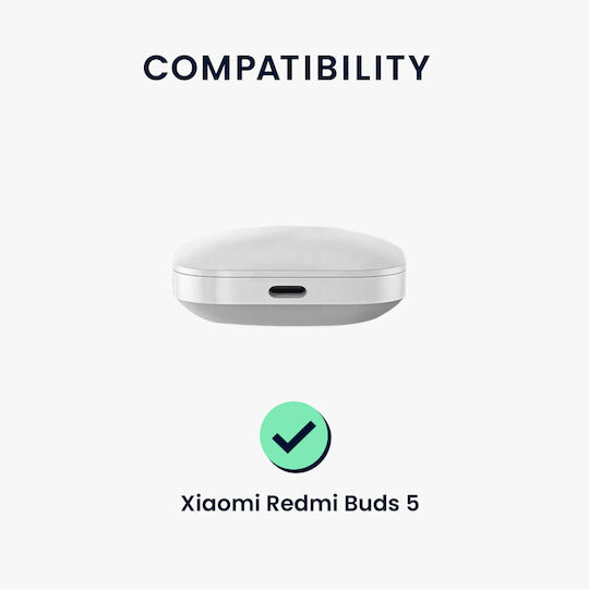Kwmobile Headphone Case Xiaomi Redmi Buds 5 White Silicone Kwm0000251h002c