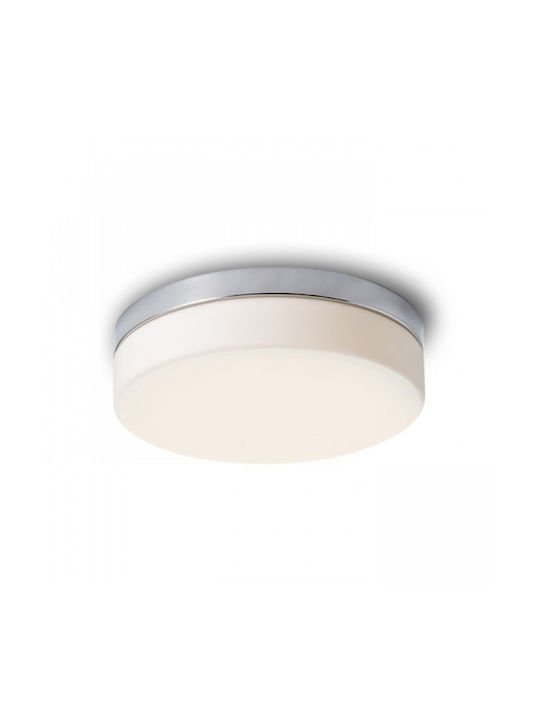 Rendl Light Studio Awe 33 IP44 Πλαφονιέρα Οροφής Εξωτερικού Χώρου με Ενσωματωμένο LED σε Ασημί Χρώμα R12197
