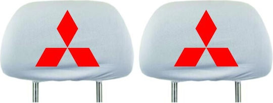 Set 2 Headrest Covers Mitsubishi Car Range