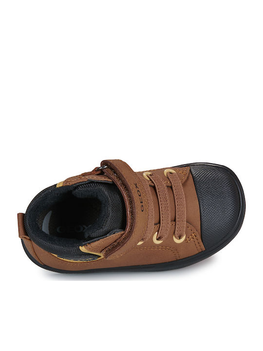 B Gisli Kids Sneakers High Anatomic with Scratch Brown