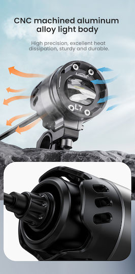 Loboo L7s Motorcycle Auxiliary Lights – 15000lm High Low Beam Driving Fog Lamps