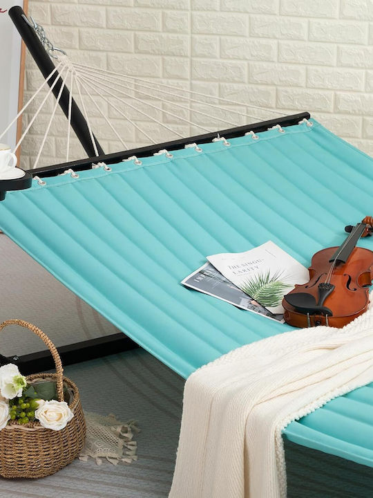 Hammock Aiură King Size material textil cu suport Gri 350x120x74buc