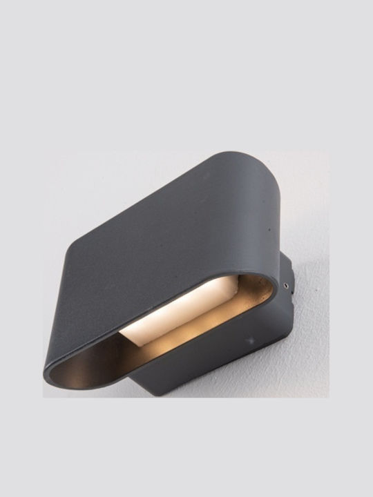 Zambelis Lights Wall-Mounted Outdoor Ceiling Light LED IP54 11W with Warm White Light Double Beam 10x16x7.7εκ.