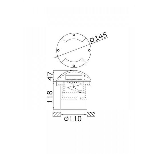 DIL Lumină de exterior montată pe perete LED IP54 1.7W cu Alb Cald Lumină