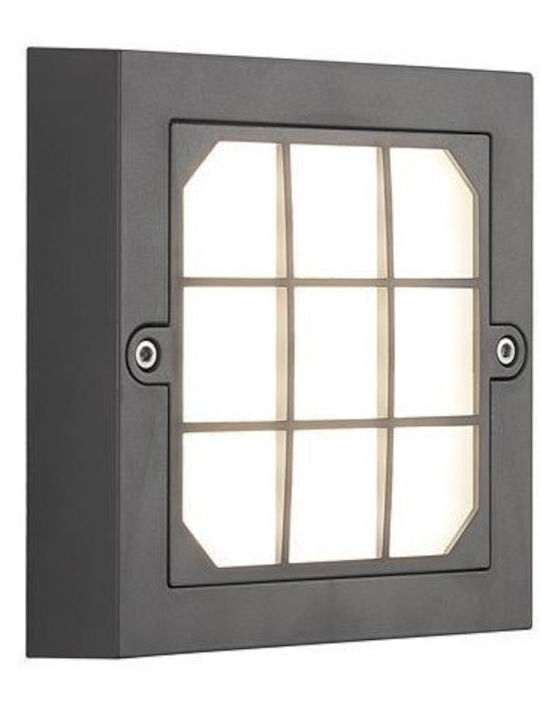 Eurolamp Senario Pro Wall-Mounted Outdoor Ceiling Light LED IP65 6W with Warm White Light 13.5x13.5x32εκ.