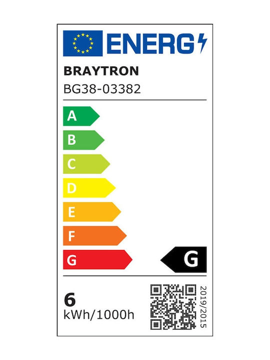Braytron Επιτοίχιο Εξωτερικό Σποτ LED IP65 6W με Ρυθμιζόμενο Λευκό Φως 16x10x4.1εκ.