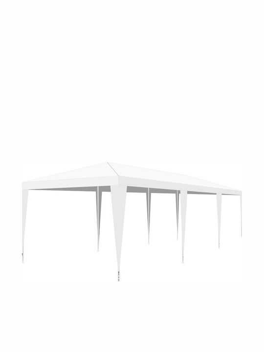 Беседка Градина Бял 9x3м