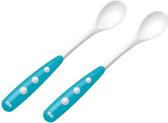 Nuk Feeding Set Learn To Eat made of Plastic Light Blue 3pcs for 6+ months