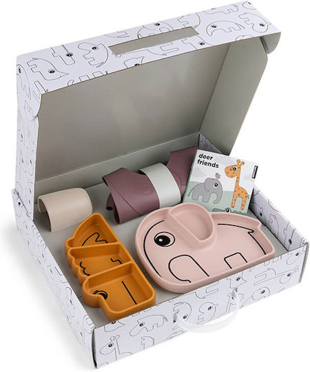 Done by Deer Feeding Set Friends Mix made of Silicone with Non-Slip Base Multicolour 3pcs