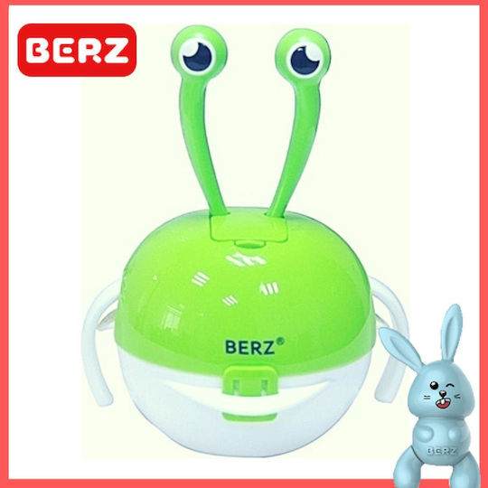 Berz Σετ Φαγητού Crab από Πλαστικό Πράσινο 4τμχ για 4+ μηνών
