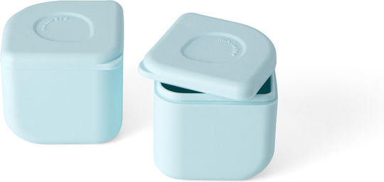Baby Oliver Set Essgeschirr aus Silikon Blau 2Stück