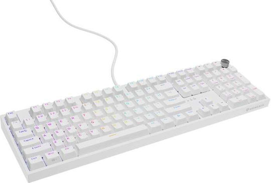 Genesis Thor 404 Gaming Mechanical Keyboard Tenkeyless with Gateron Yellow Pro switches and RGB lighting (English US) White