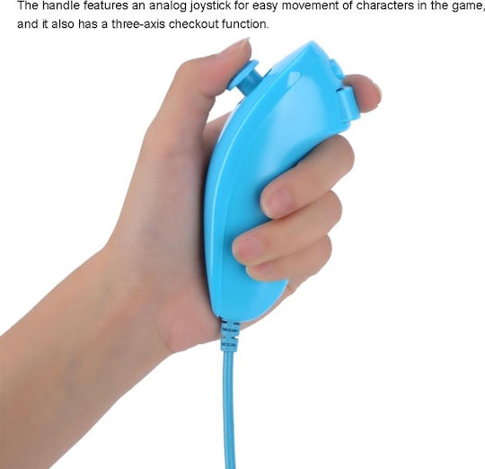 Remote με NunChuck Ασύρματο Gamepad για Wii Blue