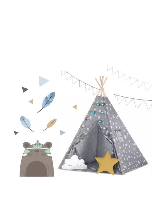 Nukido Indian Play Tent Gray for 3 Years and Up
