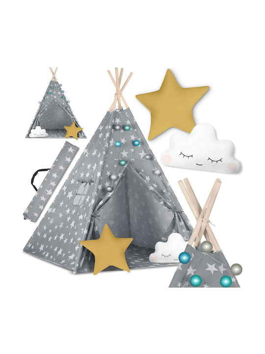 Nukido Indian Play Tent Gray for 3 Years and Up