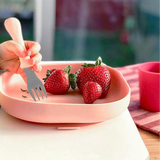 Beaba Baby Food Plate made of Silicone Pink