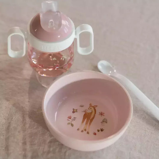 Little Dutch Παιδικό Μπωλ Φαγητού Mio Fairy Garden από Πλαστικό Ροζ