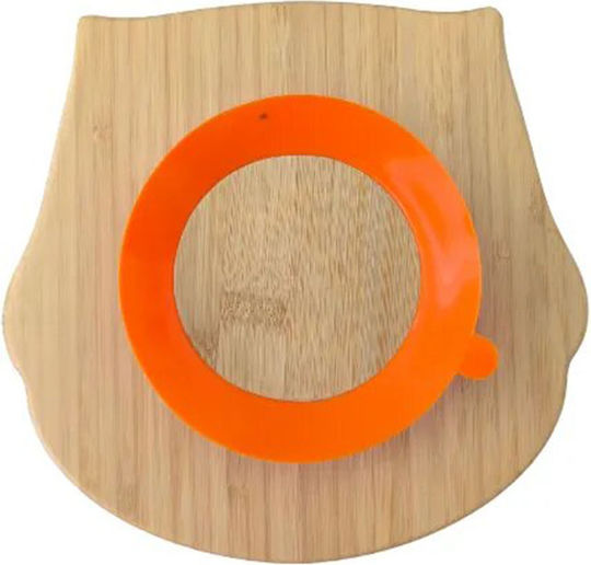 Baby Cloud Baby Food Container Set Owl made of Bamboo Orange 3pcs