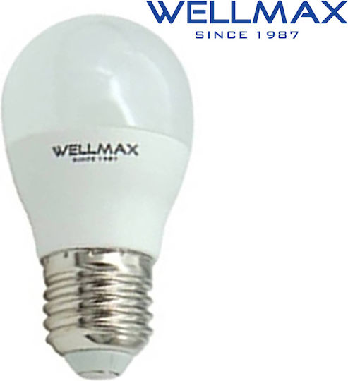 Wellmax LED Bulb 8W for Socket E27 and Shape G45 Cool White 600lm