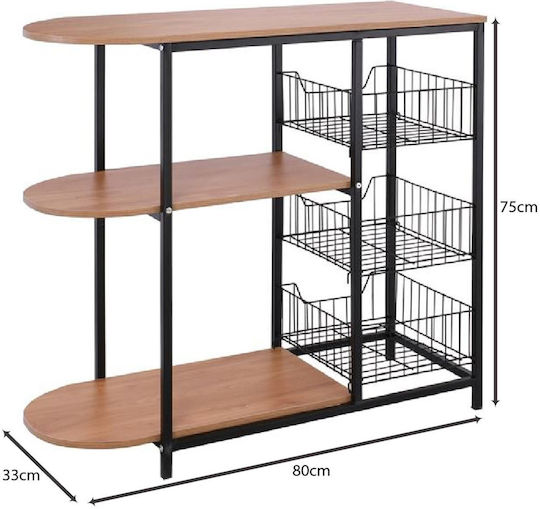 Woodwell Metallic Rack 6 Tiers Black EM460 Woodwell Metallic Rack 6 Tiers Black EM460