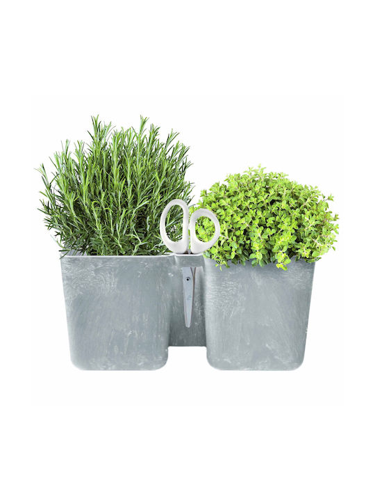 Marhome Twins Cube P Саксия Пластмаса 24.4x11x12см.