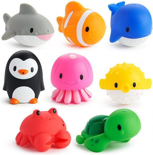 Munchkin Squirtin' Ocean Friends Water Faces for 9++ Months 8pcs