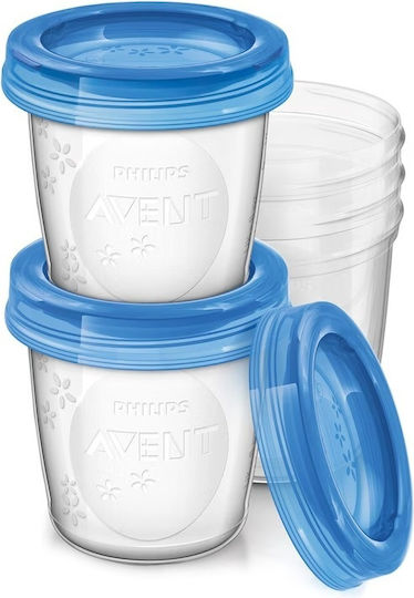 Philips Δοχεία Αποθήκευσης Μητρικού Γάλακτος 180ml 5τμχ