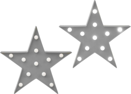 Kiokids Kinder Wandleuchte LED Star Grey