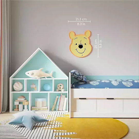 Yellowpop Illuminated Decorative Disney Winnie Face Wall Light #ypdi-win-fac