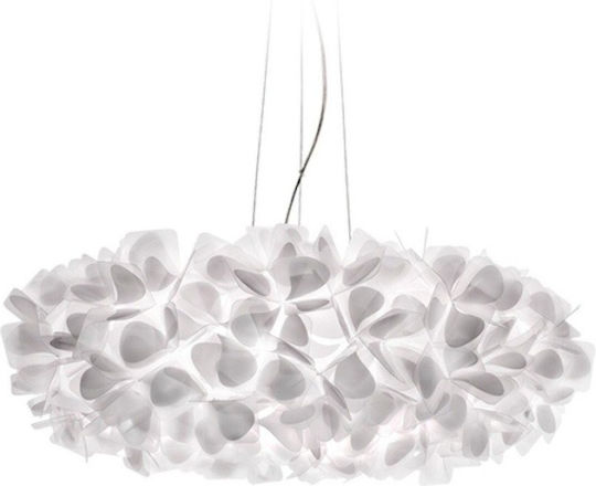Slamp Clizia Large Lumina Suspendată Neagră Cu Cristale Pentru 4 Becuri E27 78 cm