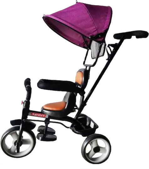 Perfectoys Kinderdreirad mit Elterngriff für 3+ Jahre Lila