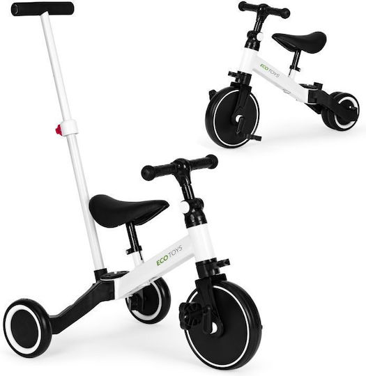 Ecotoys Push Cu Mâner Pentru Părinți Pentru 3-5 Ani Negru-Alb