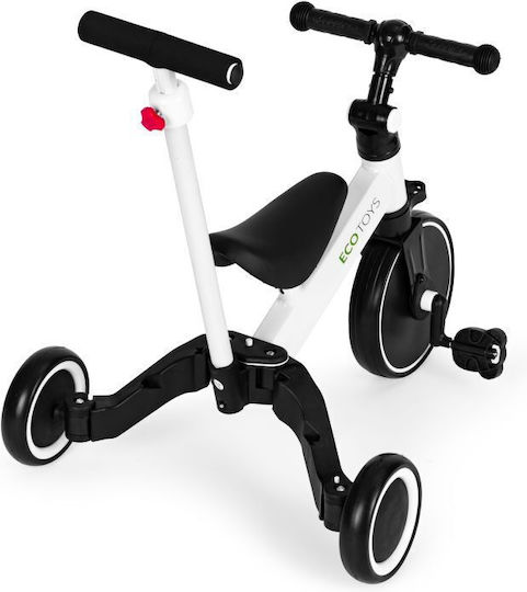 Ecotoys Push Cu Mâner Pentru Părinți Pentru 3-5 Ani Negru-Alb