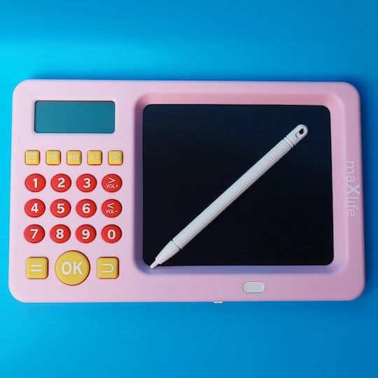 Maxlife Elektronisches Notizbuch mit Taschenrechner Tafel Pink