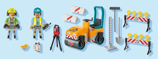 Playmobil Екшън герои Булдозер & Работници за 4-10 години