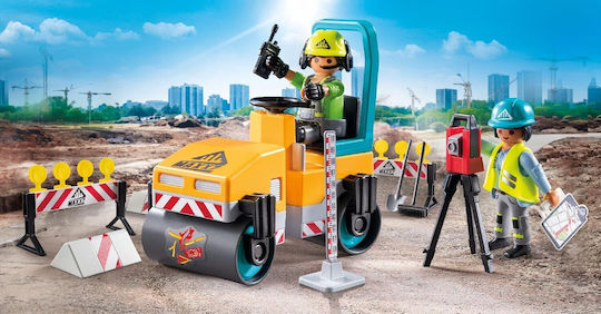 Playmobil Екшън герои Булдозер & Работници за 4-10 години