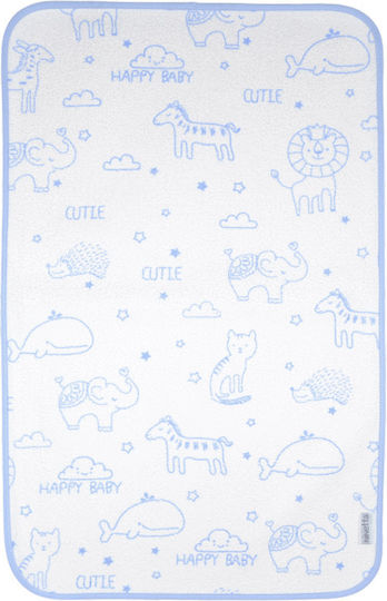 Ninetta Bebe Waterproof Baby Burp Cloth Light Blue 45x65cm