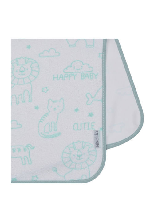 Ninetta Bebe Waterproof Baby Burp Cloth Turquoise 45x65cm