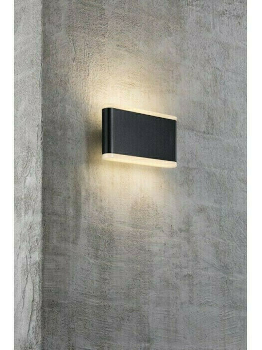 Nordlux Akron 17 Wall-Mounted Outdoor Ceiling Light LED IP54 6W with Warm White Light Double Beam 17.5x10.7εκ.