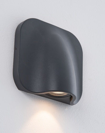 Zambelis Lights Стенен Външен Плафон LED IP54 9W с Топло бяло Светлина 6.5x15x15εκ.