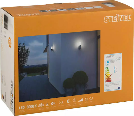 Steinel Επιτοίχιο Εξωτερικό Σποτ LED IP44 9.5W με Θερμό Λευκό Φως